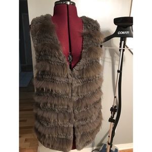Badgley Mischka Emilia Fur Vest